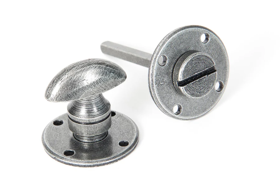 FTA 33383 PEWTER ROUND BATHROOM THUMBTURN