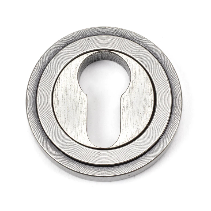 FTA 45728 PEWTER ROUND EURO ESCUTCHEON (ART DECO)