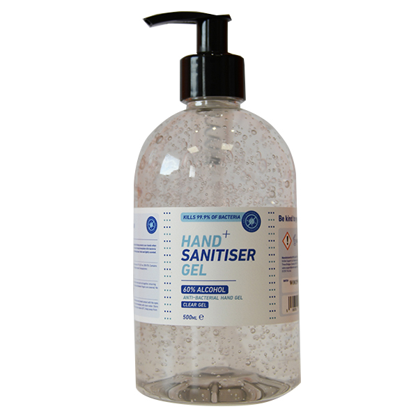 ANTI-BACTERIAL HAND PUMP SANITISER GEL 500ML (60% ALCOHOL)