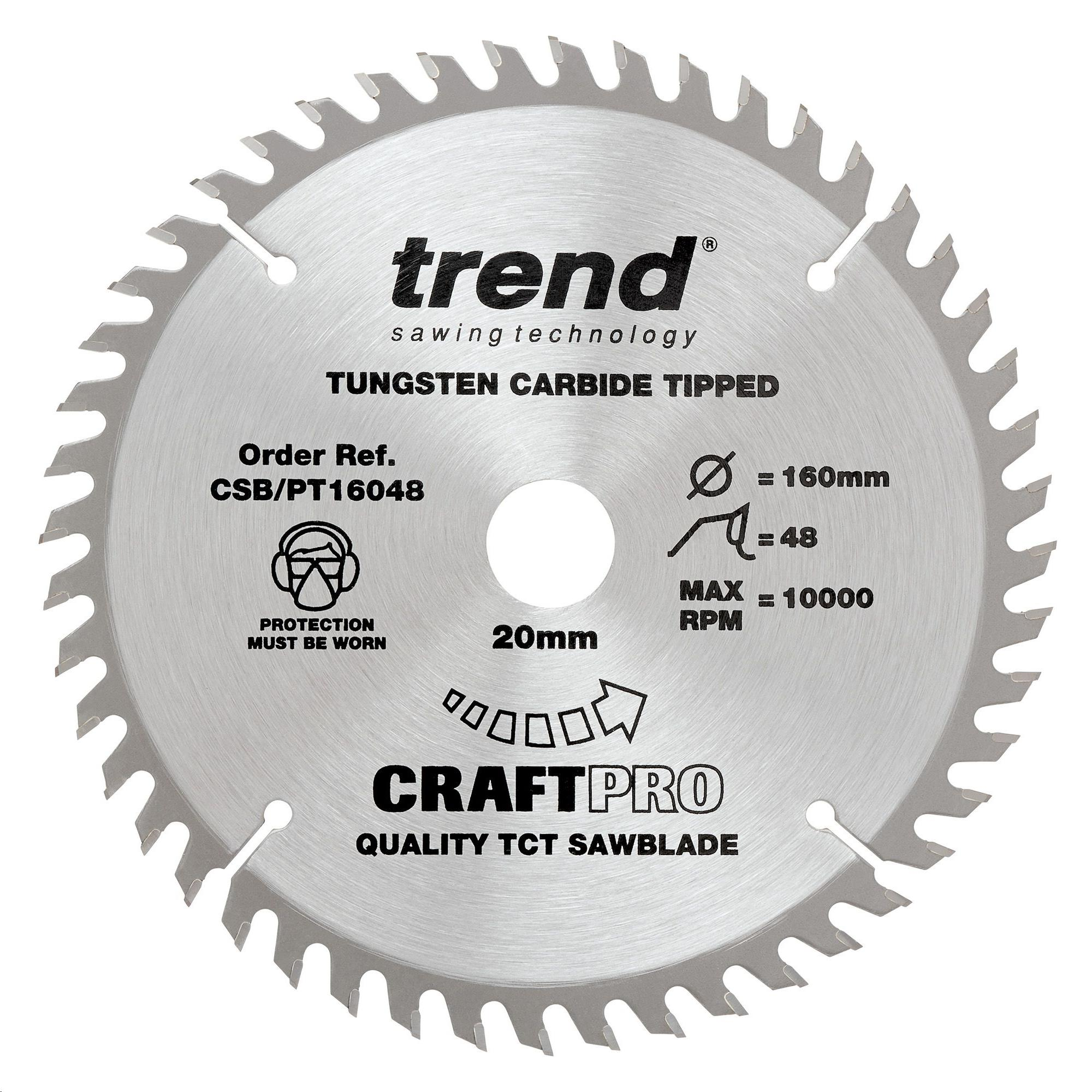 CRAFT PRO PLUNGE SAW BLADE TCT 160 X 20 X 48T FINE FINISH 