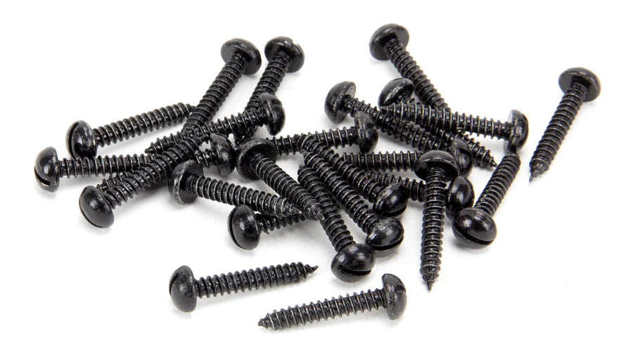 FTA 33418 BLACK 8 X 1 ROUND HEAD SCREWS (25)
