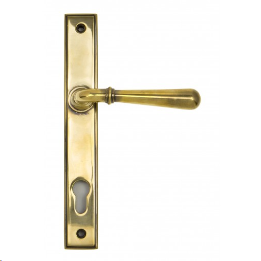 FTA 91413 AGED BRASS NEWBURY SLIMLINE LEVER ESPAG. LOCK SET