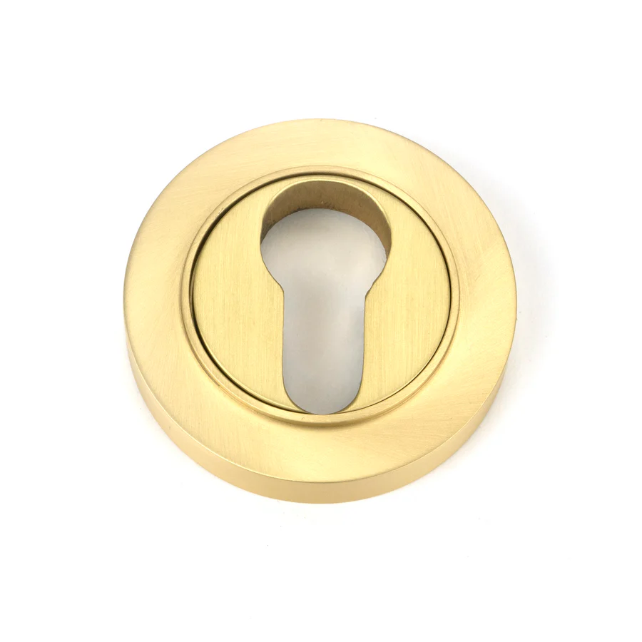 FTA 50876 SATIN BRASS ROUND EURO ESCUTCHEON (PLAIN)
