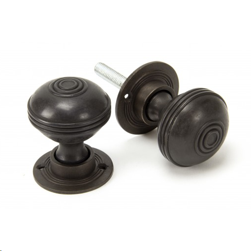 FTA 83945 AGED BRONZE 50MM PRESTBURY MORTICE/RIM KNOB SET