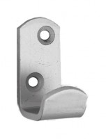 PLAIN FLAT ALUMINIUM SINGLE ROBE/COAT HOOK 50MM (2") X 4MM SAA