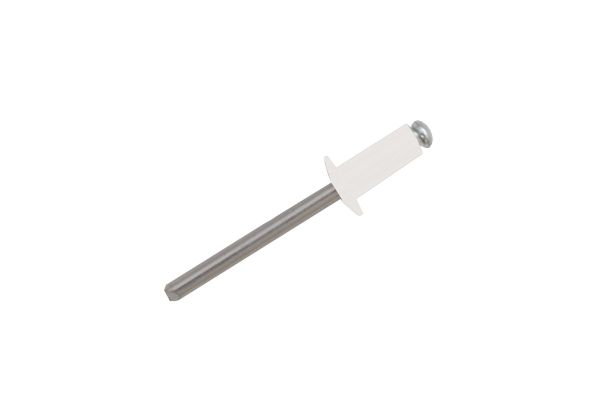 RIVET - ALUMINIUM/STEEL DOME HEAD 4.0 X 16MM RAL9016 WHITE