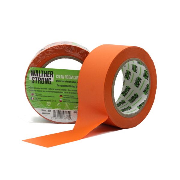 CLEAN ROOM CONSTRUCTION TAPE EASY TEAR 50MM X 33M ORANGE