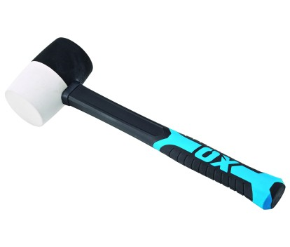 OX PRO WHITE/BLACK RUBBER MALLET 24OZ 