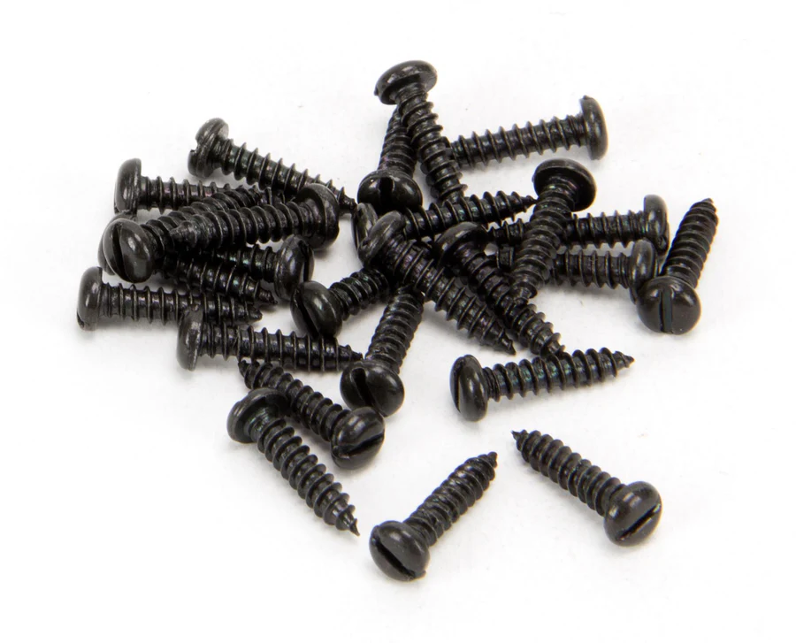 FTA 33403 BLACK 4 X 1/2 ROUND HEAD SCREWS (25)