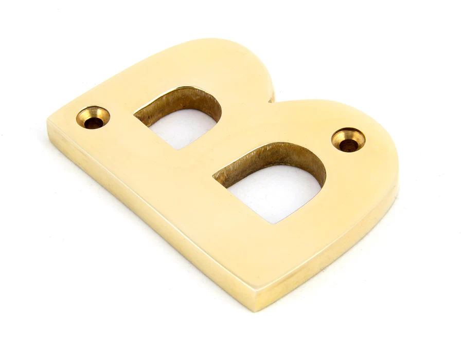 FTA 83801B POLISHED BRASS LETTER B