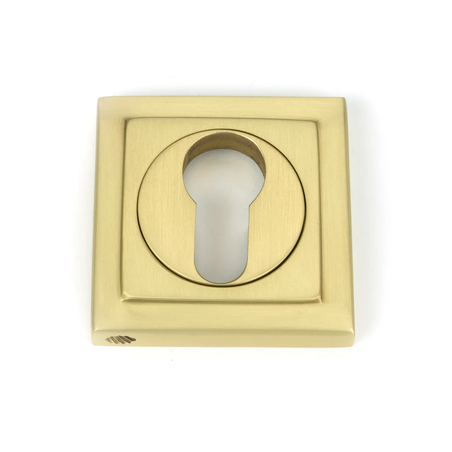 FTA 50879 SATIN BRASS ROUND EURO ESCUTCHEON (SQUARE)