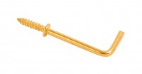 SCREW-IN SQUARE HOOK - 1" ELECTRO BRASSED