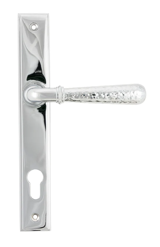 FTA 45772 POLISHED CHROME HAMMERED NEWBURY SLIMLINE ESPAG. LOCK SET