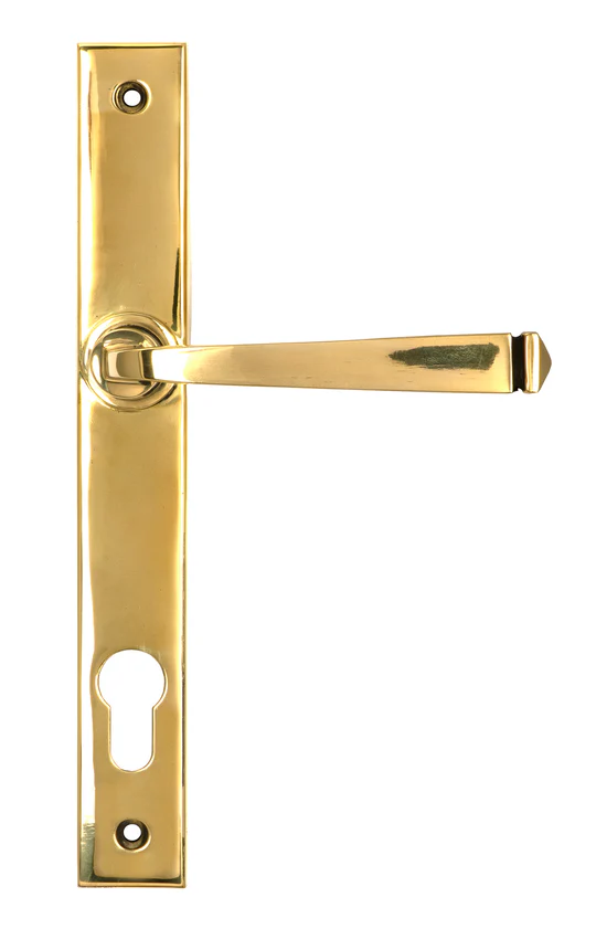 FTA 46548 POLISHED BRASS AVON SLIMLINE LEVER ESPAG. LOCK SET