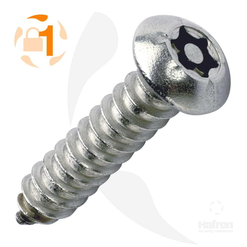 SELF TAPPING A2 STAINLESS STEEL BUTTON HEAD 6-LOBE PIN 12 X 1-1/2 (5.5 X 38MM)