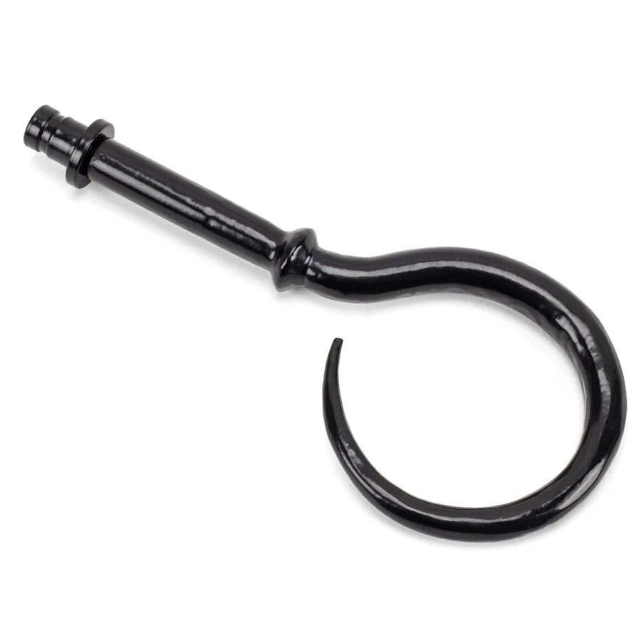 FTA 49903 BLACK HOOK CURTAIN FINIAL (PAIR)