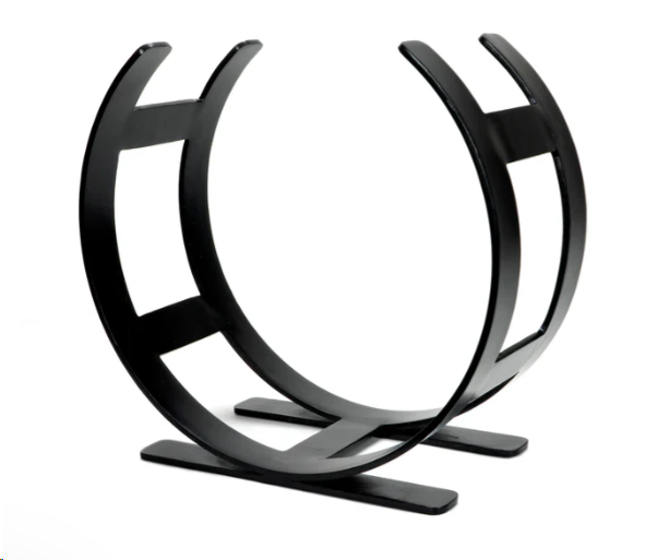 FTA 47209 MATT BLACK CURVED LOG HOLDER - SMALL