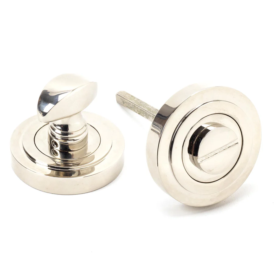 FTA 45740 POLISHED NICKEL ROUND THUMBTURN SET (ART DECO)