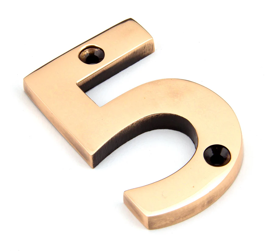 FTA 92025 POLISHED BRONZE NUMERAL 5