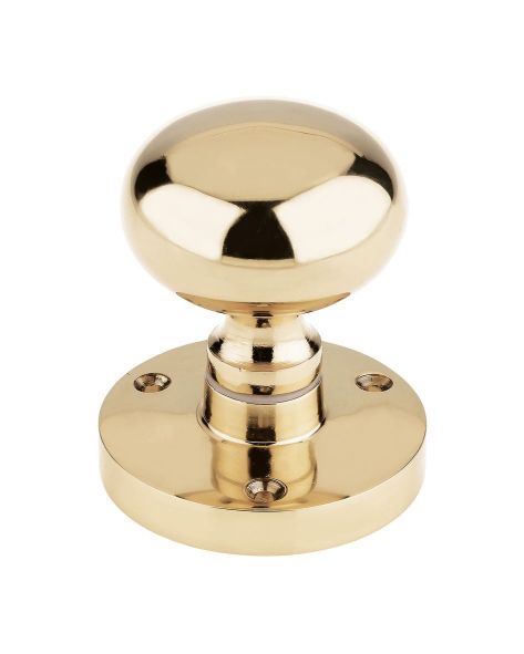 MORTICE KNOB 61MM POLISHED BRASS