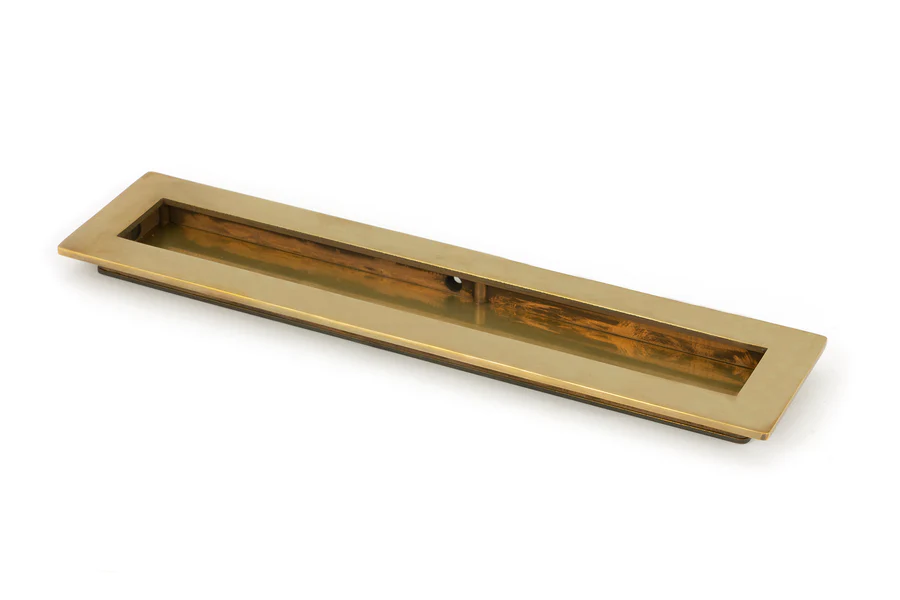 FTA 48307 AGED BRASS 250MM PLAIN RECTANGULAR PULL