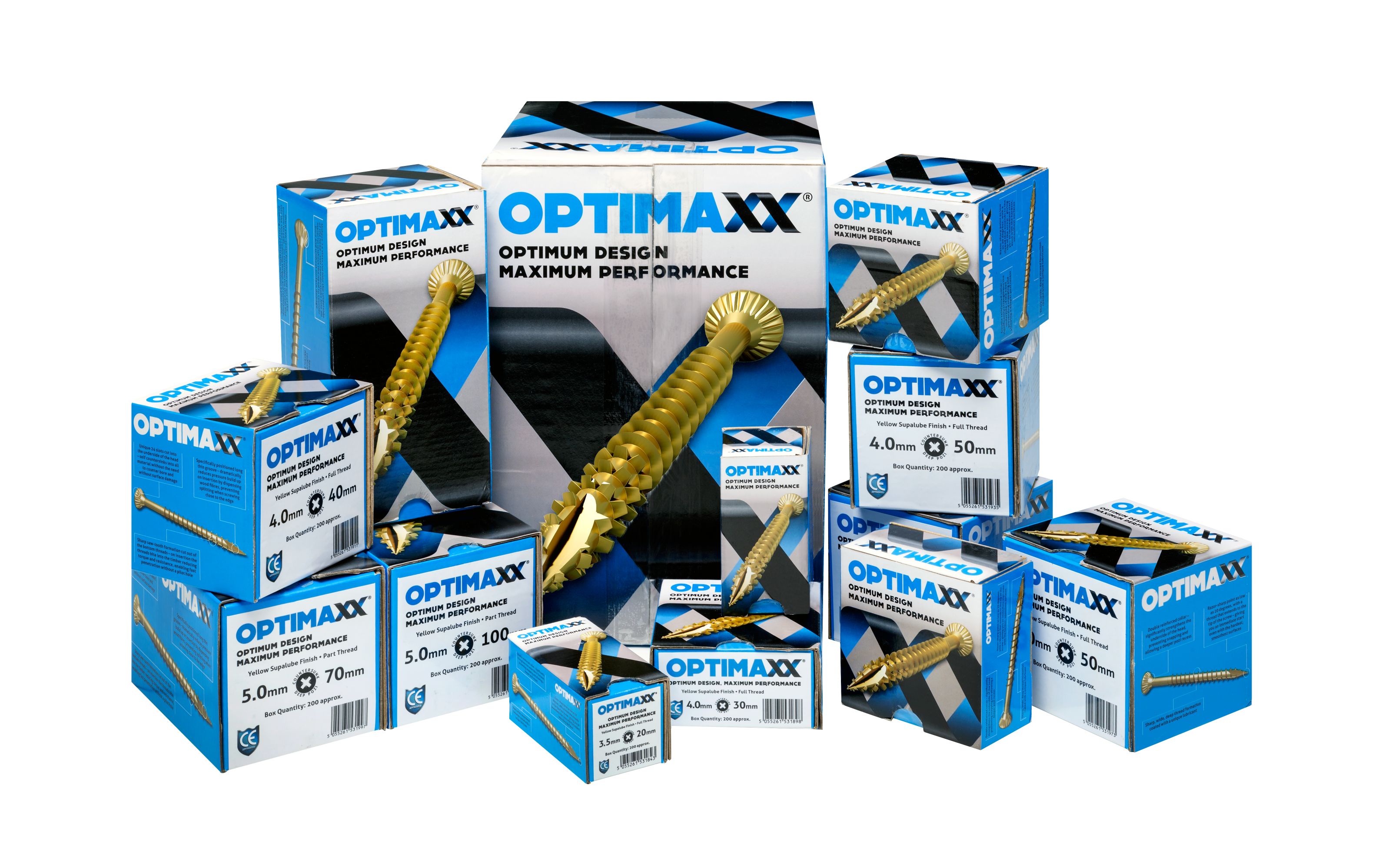 OPTIMAXX PERFORMANCE WOODSCREW MAXXPACK CHALLENGE PACK (2300PCS)