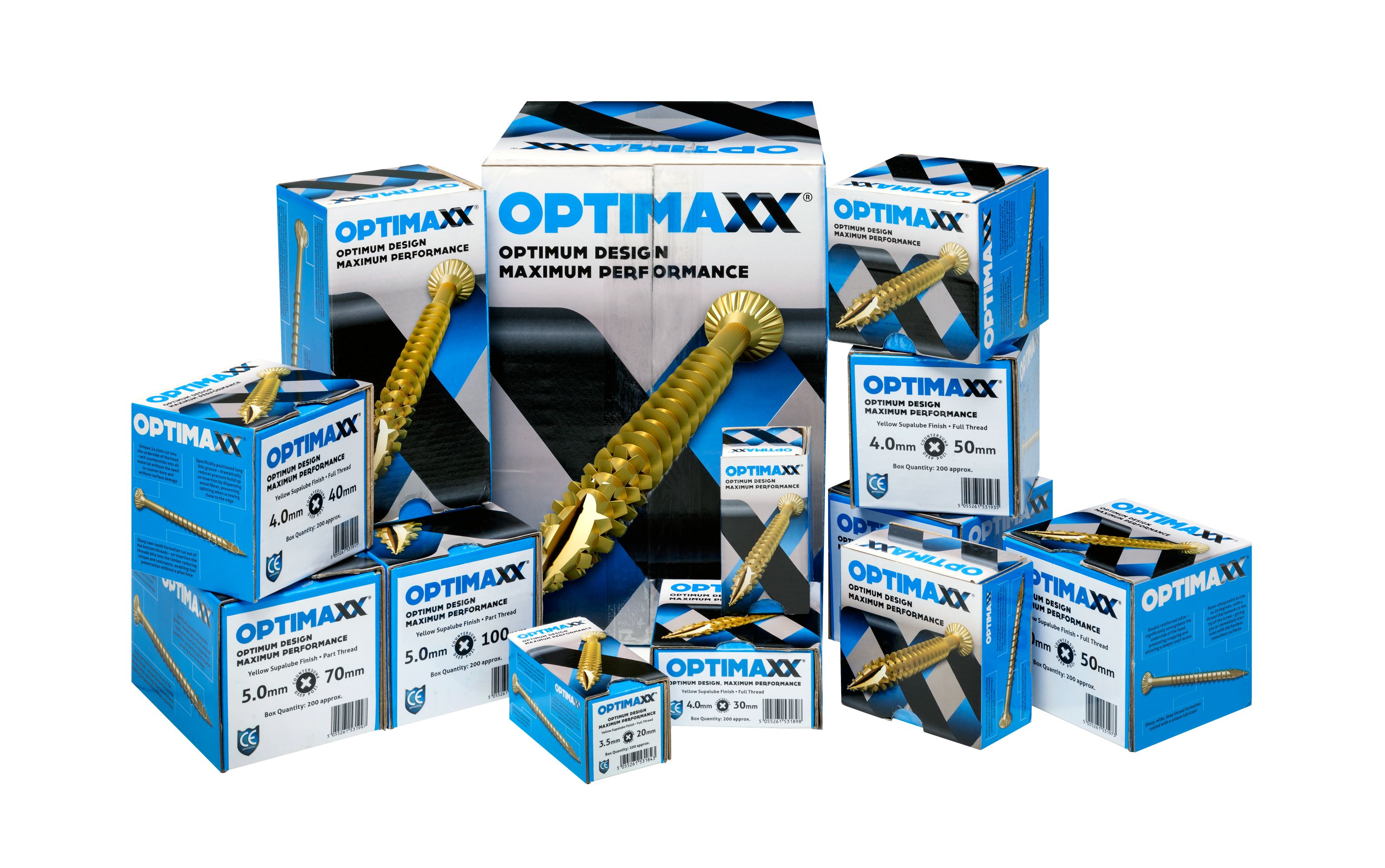 **DISCONTINUED** OPTIMAXX PERFORMANCE WOODSCREW MAXXPACK CHALLENGE PACK (2300PCS)