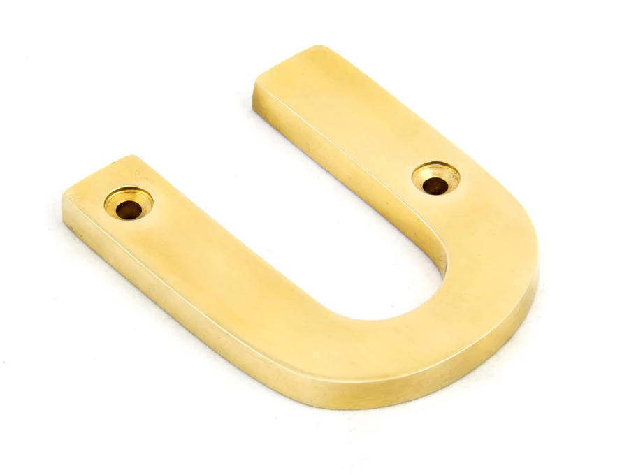FTA 83801U POLISHED BRASS LETTER U