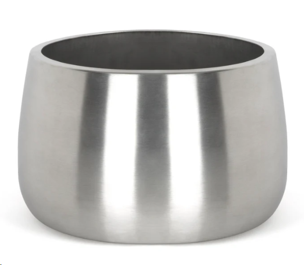 FTA 51324 SATIN MARINE SS (316) 28CM HEPWORTH POT (DRAINAGE HOLES)