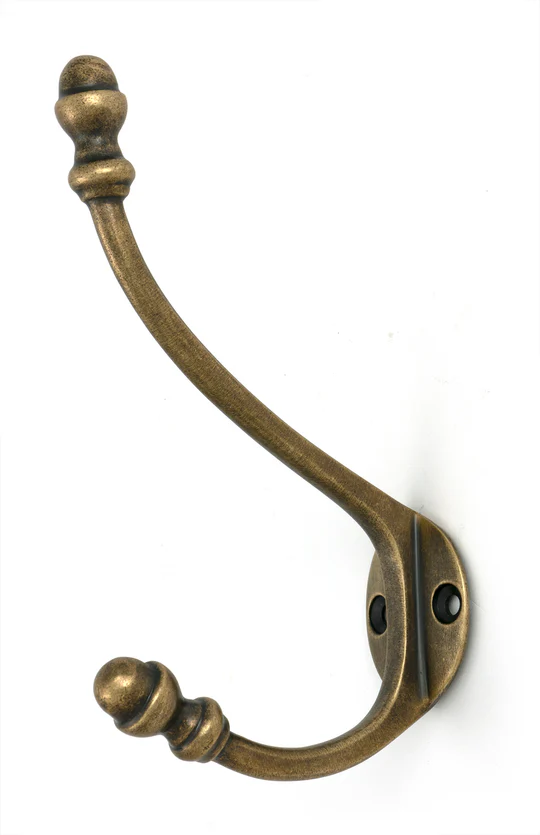 FTA 51303 BURNISHED BRASS HAT & COAT HOOK